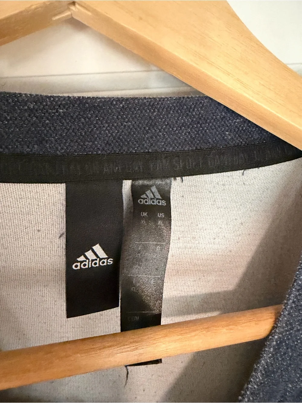 adidas Men’s Navy Blue Crewneck Sweatshirt